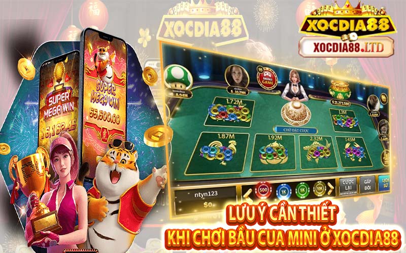 Lưu ý cần thiết khi chơi bầu cua mini ở Xocdia88